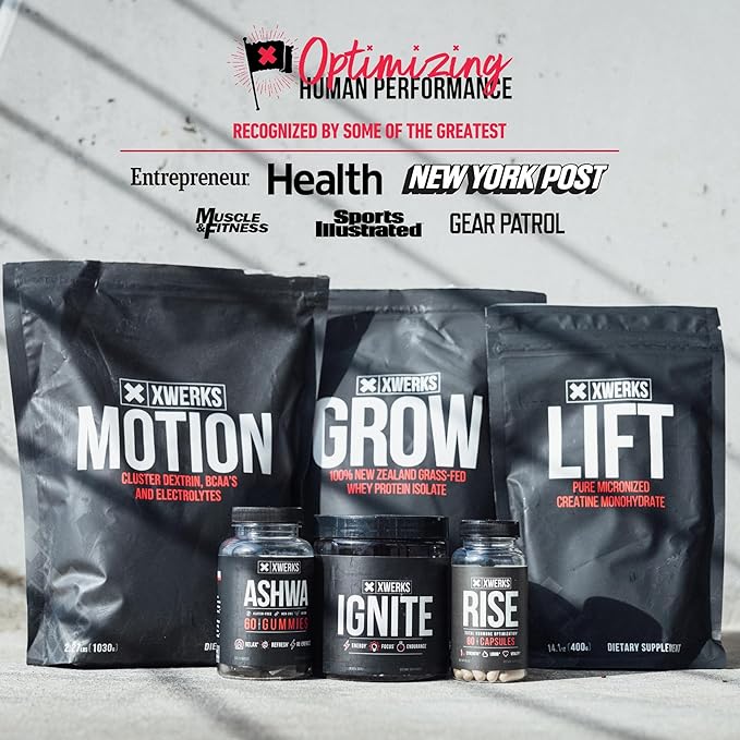 Xwerks Grow 100% New Zealand Grass Fed Whey Protein, 25g Pure Isolate Protein Powder Per Serving, All Natural Paleo and Keto Friendly, Soy Free Gluten Free Easy to Digest, Vanilla, 30 Servings