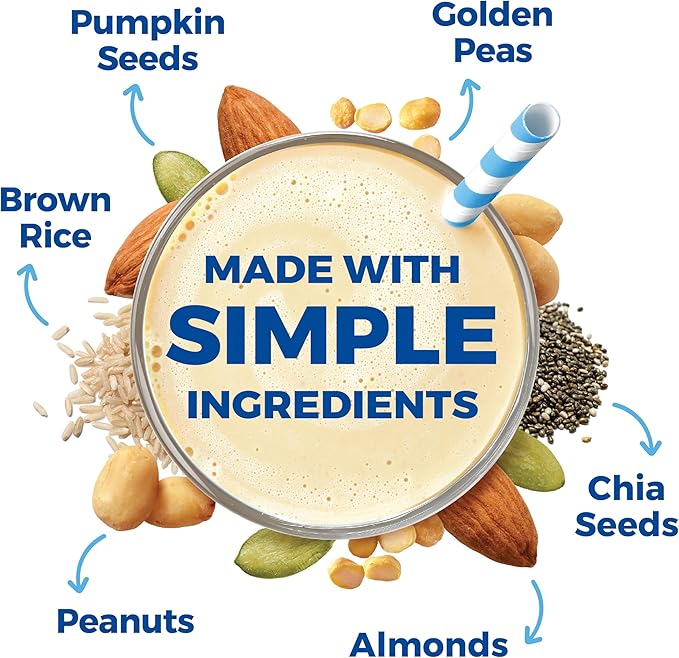 Orgain Organic Simple Vegan Protein Powder, Vanilla - 20g Plant Based Protein, Made with less Ingredients, No Artificial Sweeteners, Gluten Free, No Dairy or Lactose, 1.25 lb (Packaging May Vary)