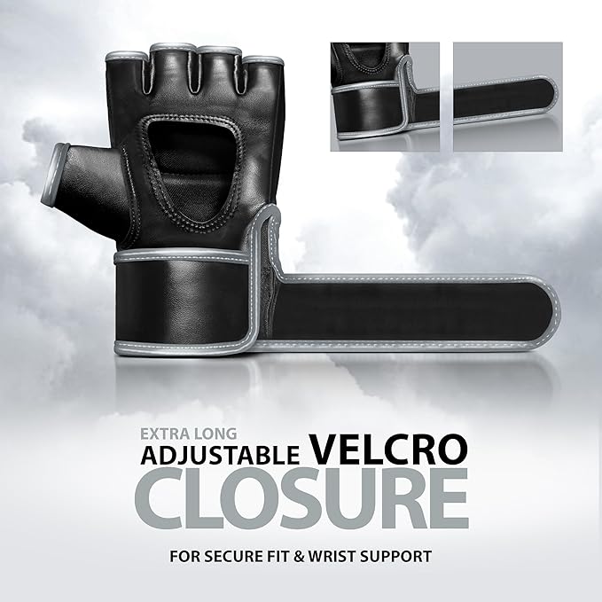 DXM SPORTS MMA Gloves for Men & Women, Martial Arts Bag Gloves, Kickboxing Gloves with Open Palms, Boxing Gloves for Punching Bag, Sparring, Muay Thai, MMA