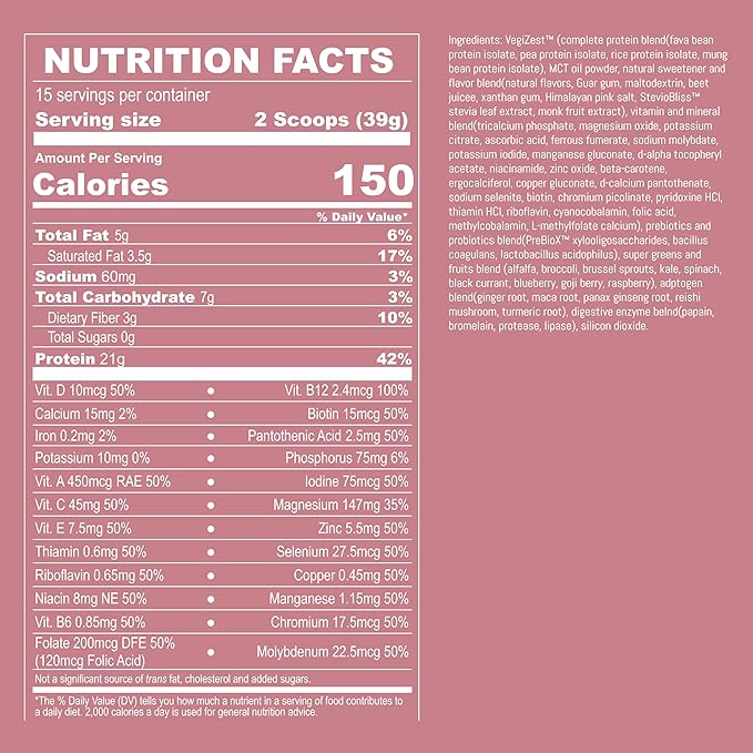 UpNourish Strawberry Banana Vegan Protein Powder 54 Superfoods Powder,1.5 Billion CFU Probiotics 21g Plant Based Protein,No Sugar No Dairy No GMO Dairy Free,Meal Replacement Shake Keto-Friendly Low-Carb Diet,15 Servings
