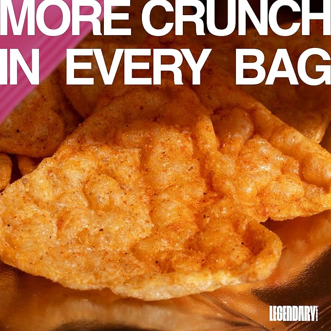 Legendary Foods Tangy BBQ Protein Chips – Popped Tortilla Style – 22g High Protein, 4g Net Carbs, Low Sugar, Gluten Free, Keto Snack Packs – 10 Count – Healthy Crunchy Chips