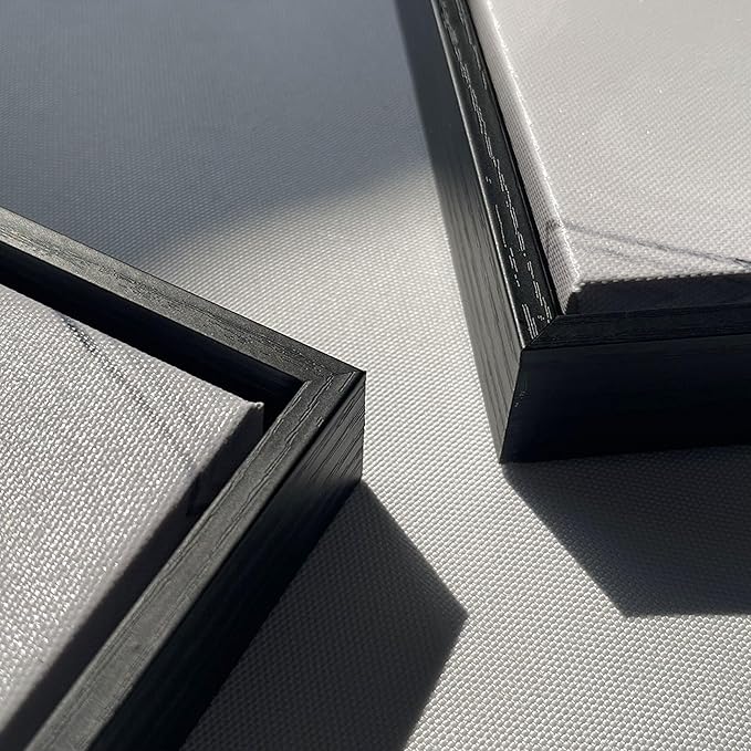 CHATYOUNG Wall Art Modern Abstract Paintings - Large Golden Thread Canvas Prints Black White and Gold Interweaving Wall Pictures Prefer for Bedroom Living Room Office Decor,Framed, 29 x 58 In