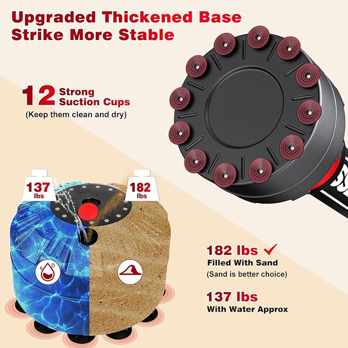 Freestanding Punching Bag for Adults - Heavy Boxing Bag with 12oz Boxing Gloves and Wristband for MMA, Kickboxing, Home Gym Training