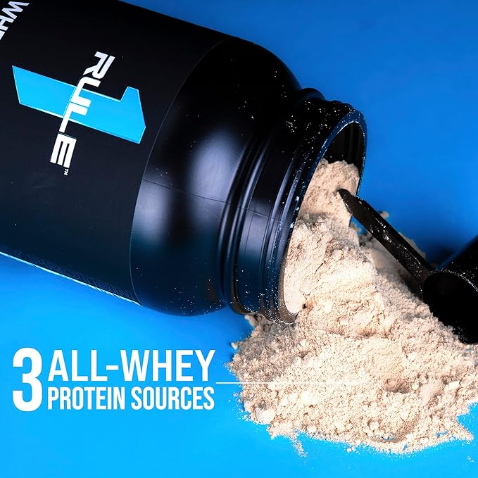 Rule 1 Whey Protein – 24g Fast-Acting Protein from All-Whey Sources with Naturally Occurring EAAs & BCAAs for Workout Recovery or Anytime Use (2 Pounds*, Cookies & Creme)