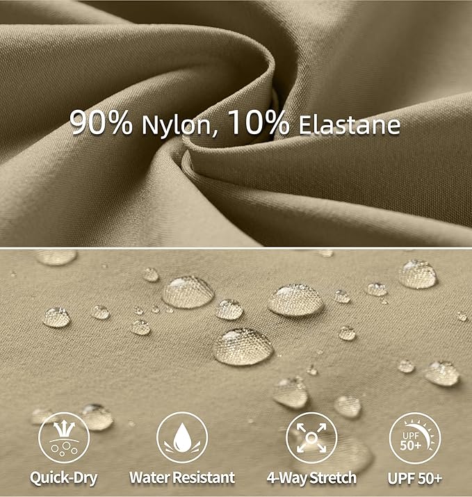 Women's Hiking Pants Quick Dry Lightweight Cargo Pants UPF 50 Water Resistant Zipper Pockets for Golf Travel Work Camping