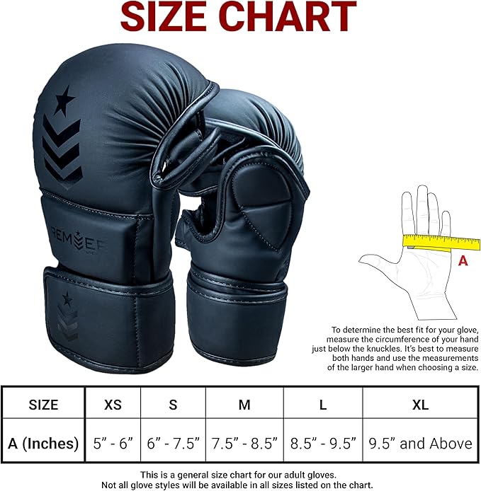 Revgear MMA Gloves Premier 7 Oz, MMA Sparring Gloves, Punching Gloves, Boxing Training Gloves, Heavy Bag Gloves for Men and Women, Strong Padding Protection and Grip