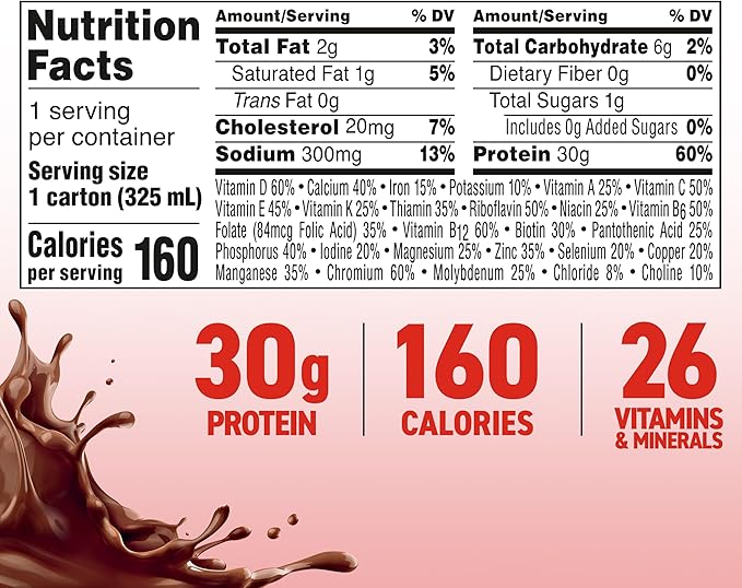 BOOST MAX Protein Shakes Ready to Drink - 30g High Protein Shake - Chocolate | Nutritional Drinks to Support Muscle Recovery After Exercise, 26 Vitamins & Minerals, 1g Sugar, 11 fl oz (Pack of 18)