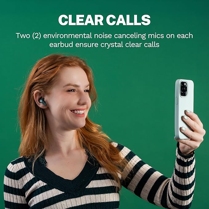 JLab Go Pods ANC True Wireless Bluetooth Earbuds & Charging Case, Hybrid Active Noise canceling + Be Aware for Safe Listening, 26+ Hours Total Playtime, Clear Calls, Custom Sound via App, Sage