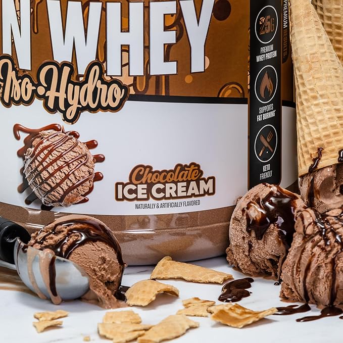 Musclesport Lean Whey Revolution™ Protein Powder - Whey Protein Isolate - Low Calorie, Low Carb, Low Fat, Incredible Flavors - 25g Protein per Scoop - 5lb Chocolate Ice Cream