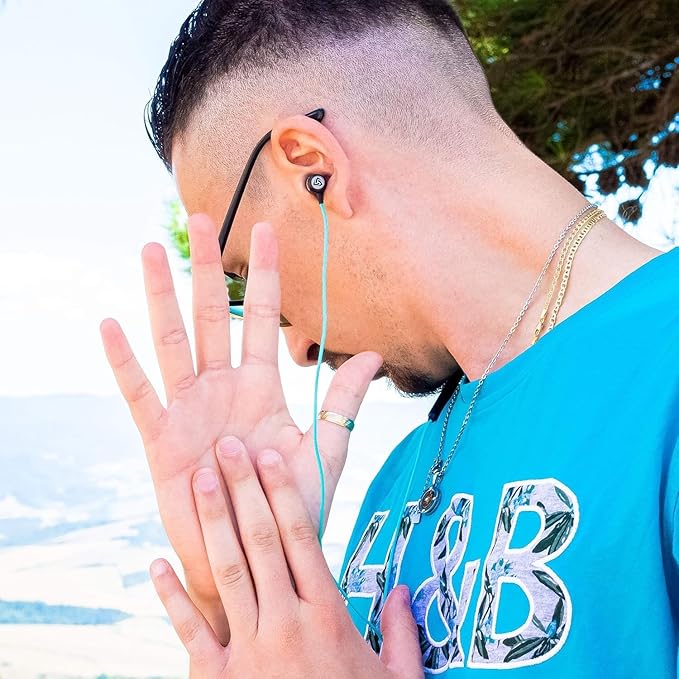 LUDOS Clamor USB C Headphones for iPhone 16 15 Pro Max Plus iPad Pro, 5 Years Warranty, USB-C Earbuds for Samsung Galaxy S24 S23 Ultra S22 S21 FE S20 A55 A54 A53, USB Type C Earphones - Turquoise