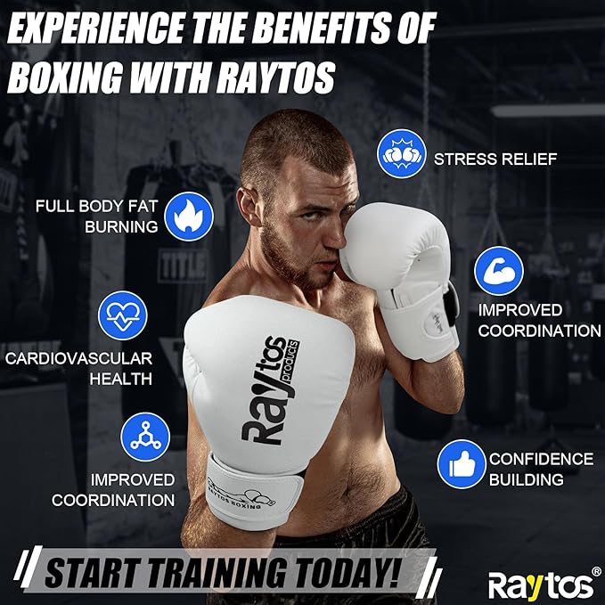 Boxing Gloves for Men & Women Pro Training | Wrist Protection 15° Hook & Loop | Triple Latex Padding | PU Leather for Muay Thai MMA Kickboxing Sparring|Sizes 10-16 oz