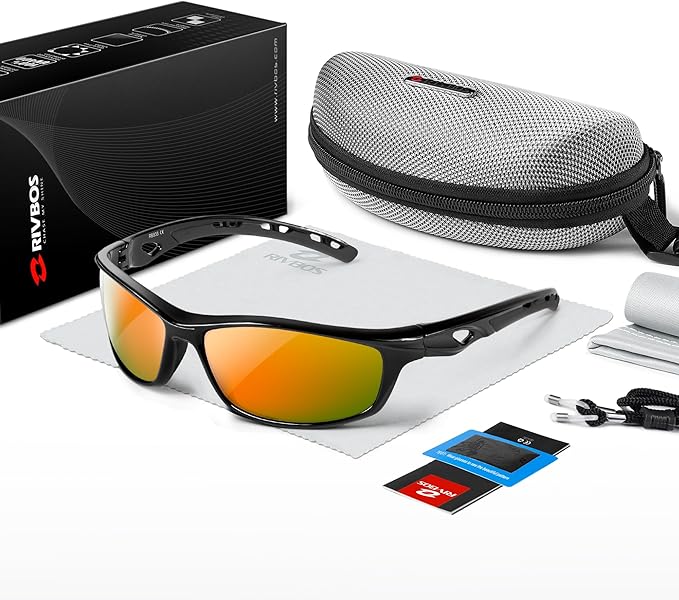 RIVBOS Sunglasses for Men Women Polarized UV Protection Sports Fishing Driving Shades Cycling RB833