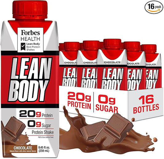 LABRADA Nutrition - Lean Body RTD Whey Protein Shake, Convenient On-The-Go Meal Replacement Shake for Men & Women, 20 Grams of Protein – Zero Sugar, Lactose & Gluten Free, Vanilla (Pack of 16)