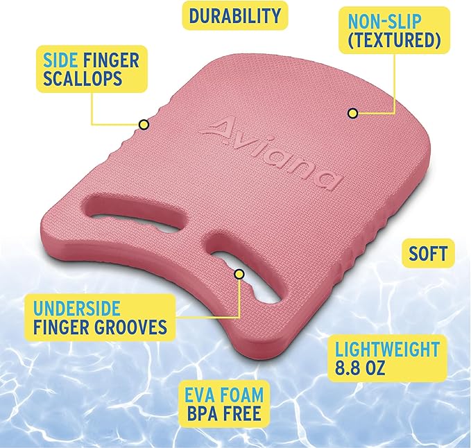 Junior Kickboard Buoy for Youth Children & Toddlers Swimming Aid & Exercise Training Board for Kids to Learn to Swim with Kick Boards in Pool BPA Free