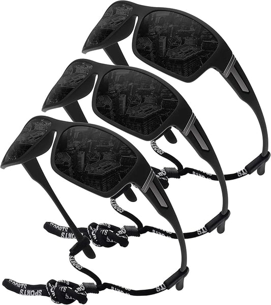 STORYCOAST Polarized Sports Sunglasses for Men Women Unbreakable Frame Cycling Fishing Driving