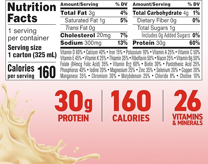 BOOST MAX Protein Shakes Ready to Drink - 30g High Protein Shake - Vanilla | Nutritional Drinks to Support Muscle Recovery After Exercise, 26 Vitamins & Minerals, 1g Sugar, 11 fl oz (Pack of 18)