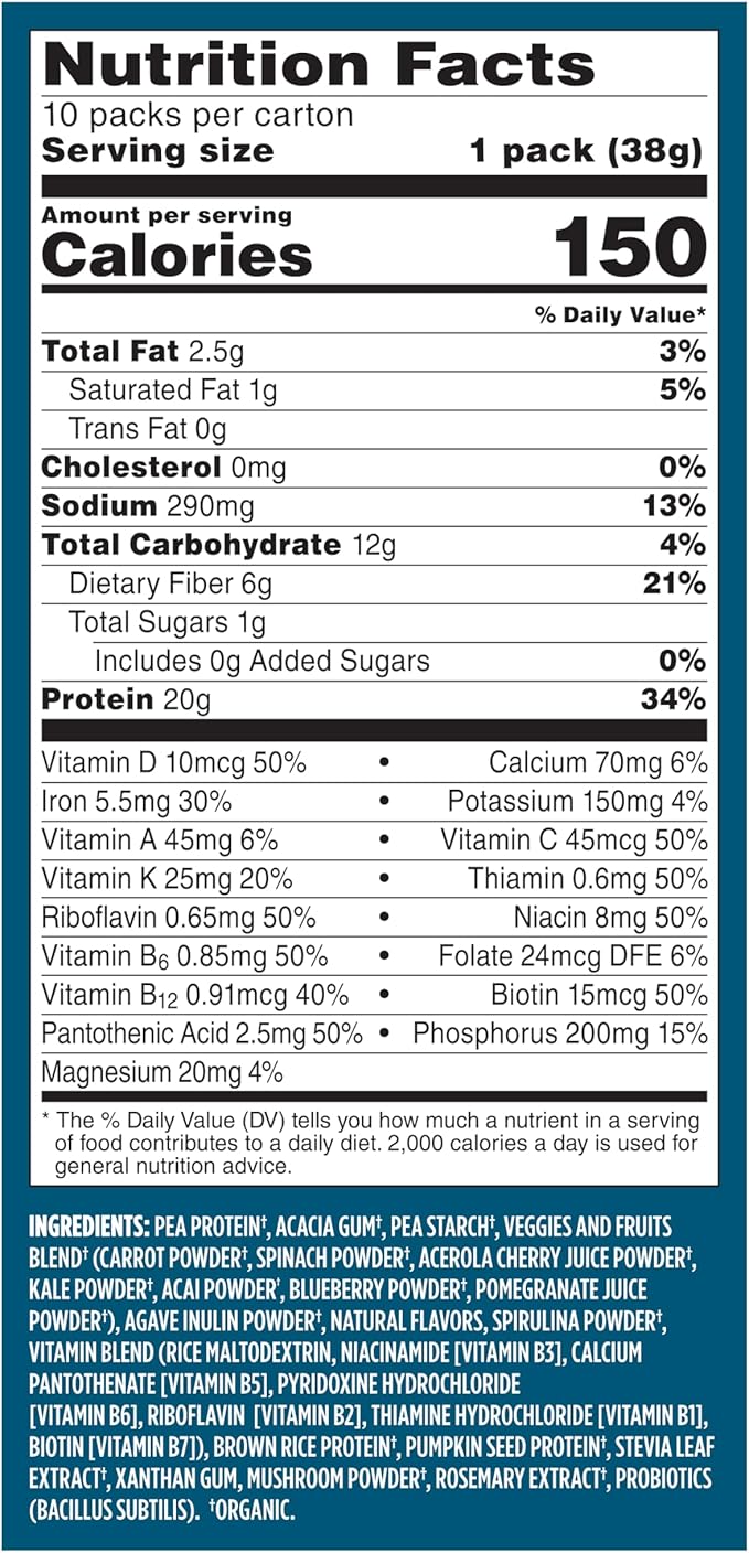 Vega Organic All-in-One Vegan Protein Powder, French Vanilla -Superfood Ingredients, Vitamins for Immunity Support, Keto Friendly, Pea Protein for Women & Men, 13.5 oz (Packaging May Vary)