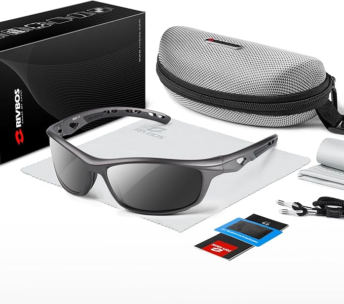 RIVBOS Sunglasses for Men Women Polarized UV Protection Sports Fishing Driving Shades Cycling RB833