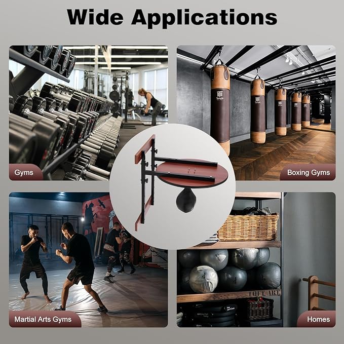 Speed Bag Platform Kit Heavy Duty, Adjustable Height Wall Mount Professional Boxing Training Equipment with Punching Ball, Punching Striking Kit Suitable for Boxing and Fitness Enthusiasts