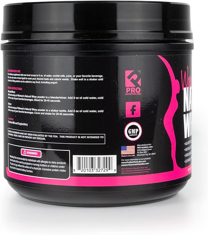 Whey Protein Powder for Women Vanilla Powder - Low Carb Gluten-Free Grass-Fed rBGH-Free - Supports Weight Loss - Natural Stevia Sweetened Protein Shake, 20g (Creamy Vanilla, 1lb)