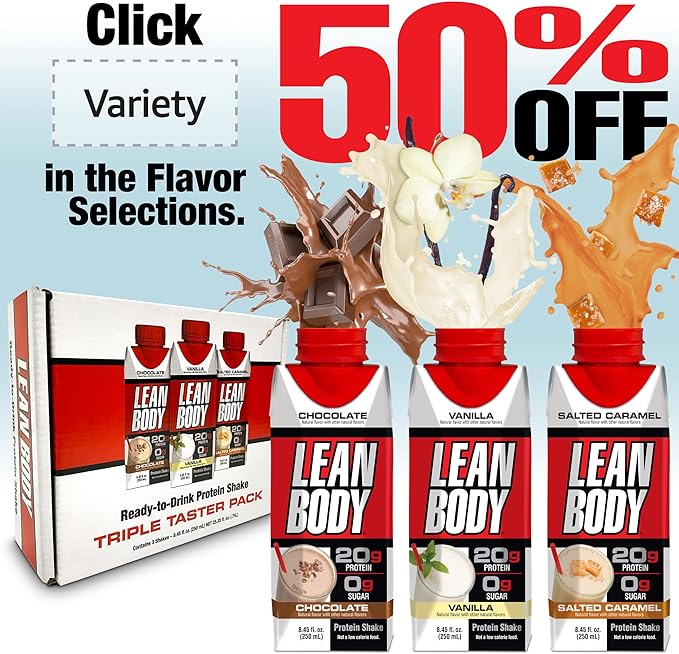 Lean Body Protein Shake - Birthday Cake (12 Drinks, 17 Fl. Oz. Each)