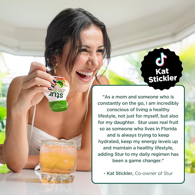Stur Liquid Water Enhancer | Coconut Pineapple | Naturally Sweetened | High in Vitamin C & Antioxidants | Sugar Free | Zero Calories | Keto | Vegan | 5 Bottles, Makes 120 Drinks