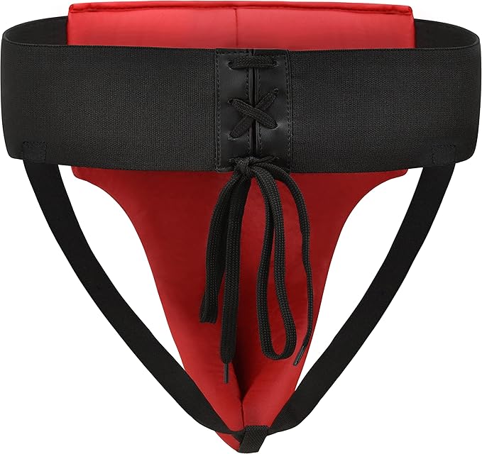 RDX Groin Protector for Boxing, Muay Thai, Kickboxing and MMA Training, Maya Hide Leather Abdo Gear for Martial Arts , SATRA Approved Abdominal Guard for Karate and Taekwondo
