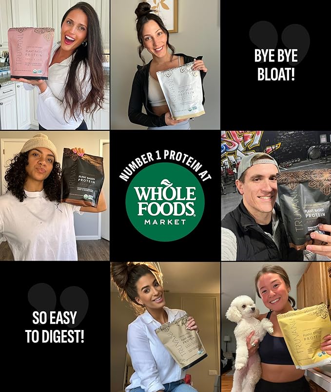 Truvani Vegan Pea Protein Powder | Chocolate | 20g Organic Plant Based Protein | 10 Servings | Keto | Gluten & Dairy Free | Low Carb | No Added Sugar