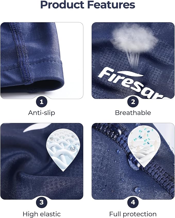 Firesara Fabric Swim Cap, High Elasticity Swimming Cap Keeps Hair Clean Breathable Fit Both Long Hair Short Hair, Swim Caps Woman Girls Men Kids One Size Hat