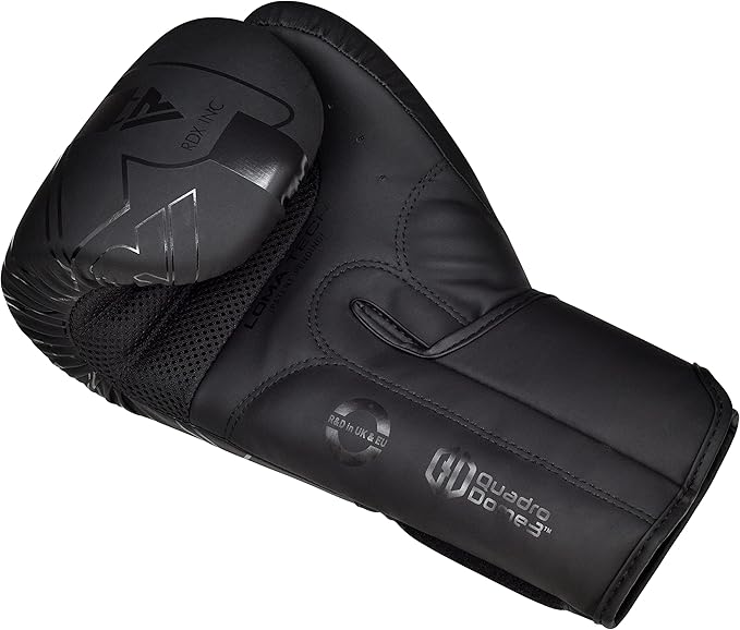 RDX Boxing Gloves, Pro Training Sparring, Maya Hide Leather, Muay Thai MMA Kickboxing, Men Women Adult, Heavy Punching Bag Focus Mitts Pads Workout, Ventilated Palm, Multi Layered, 8 10 12 14 16 18 Oz