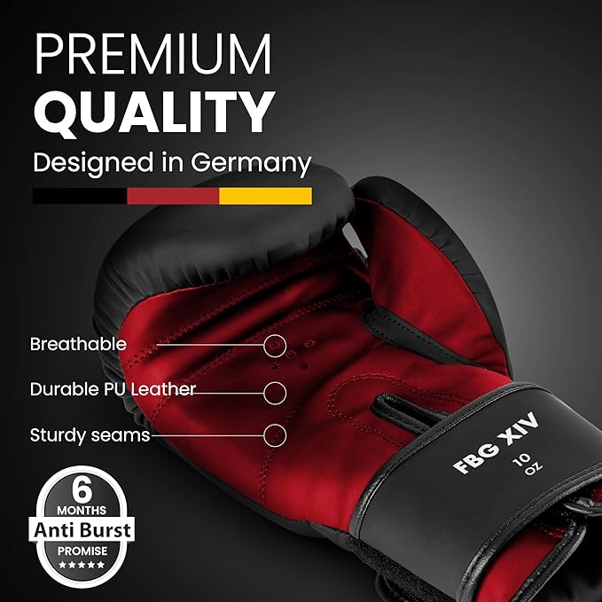 FIGHTR® Boxing Gloves - Maximum Protection & Stability | Boxing Gloves for Boxing, MMA, Muay Thai & Kickboxing | Sizes 8-16 oz