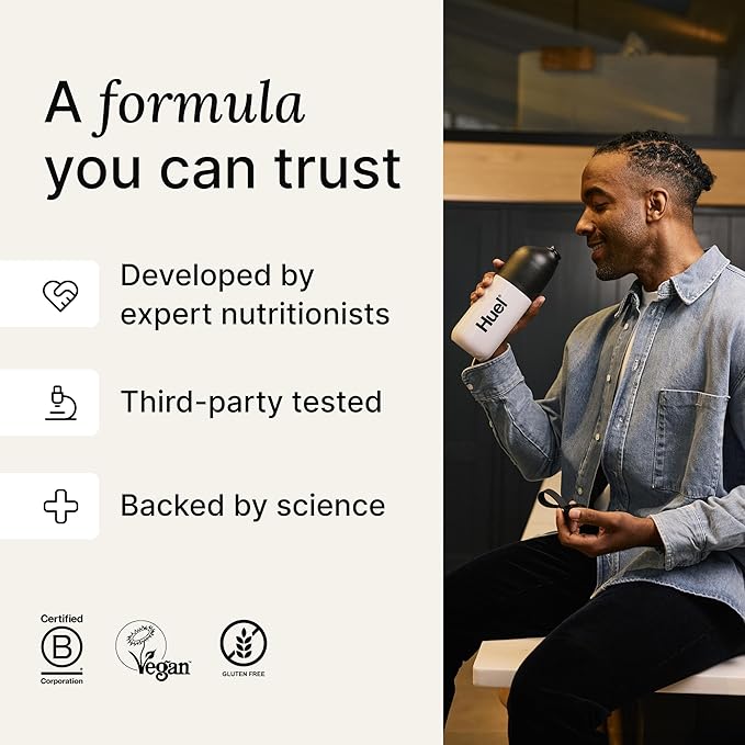 Huel Black Edition Protein Powder Meal Replacement Shake - Cookies and Cream 34 Scoops Packed with 100% Nutritionally Complete Food, Including 40g of Protein, 8g Fiber, 27 Vitamins Minerals 1