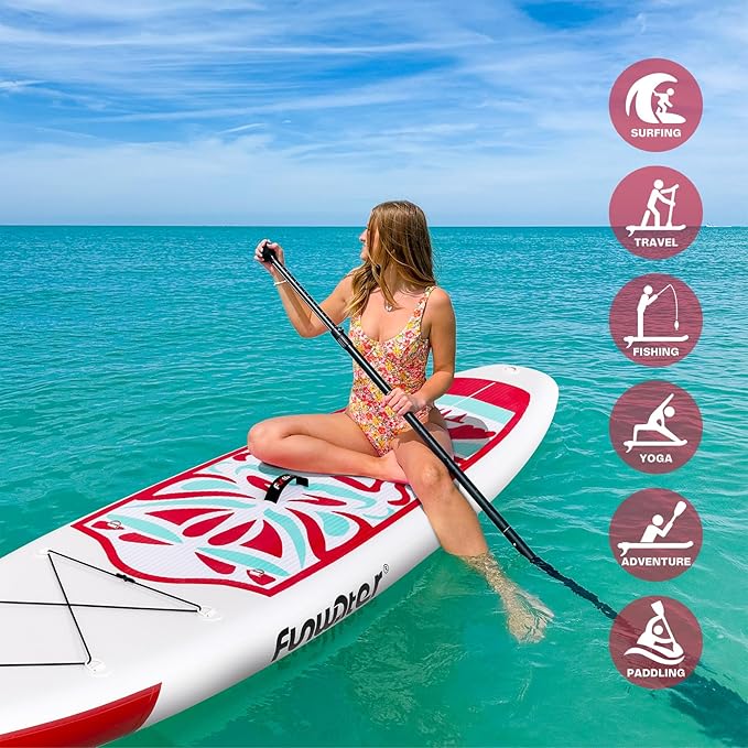 FunWater Inflatable Ultra-Light Stand Up Paddle Board for All Skill Levels with Premium SUP Paddleboard Accessories,Non-Slip Comfort Deck for Youth & Adults