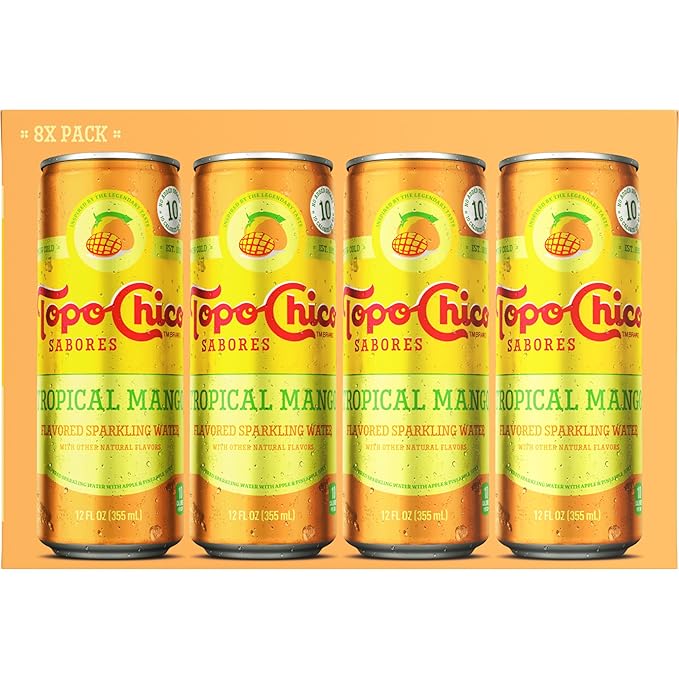 Topo Chico Sabores Tropical Mango 12oz 8pk