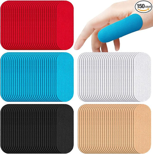 Sratte 150 Pieces Bowling Thumb Tape Bowling Protective Performance Finger Protection Bowlers Accessories Assorted Colors Bowler Thumb Tape Pre Cut