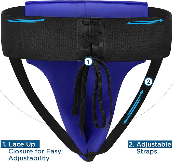 RDX Groin Protector for Boxing, Muay Thai, Kickboxing and MMA Training, Maya Hide Leather Abdo Gear for Martial Arts , SATRA Approved Abdominal Guard for Karate and Taekwondo