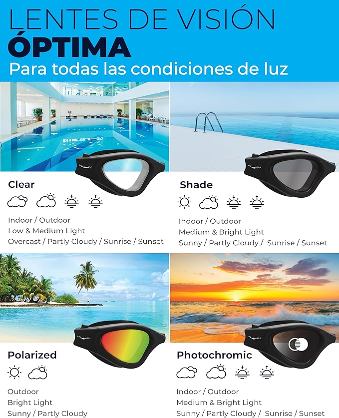 AqtivAqua Swimming Goggles, DX Wide View Swim Goggles for Adult Men Women, Anti Fog No Leaking