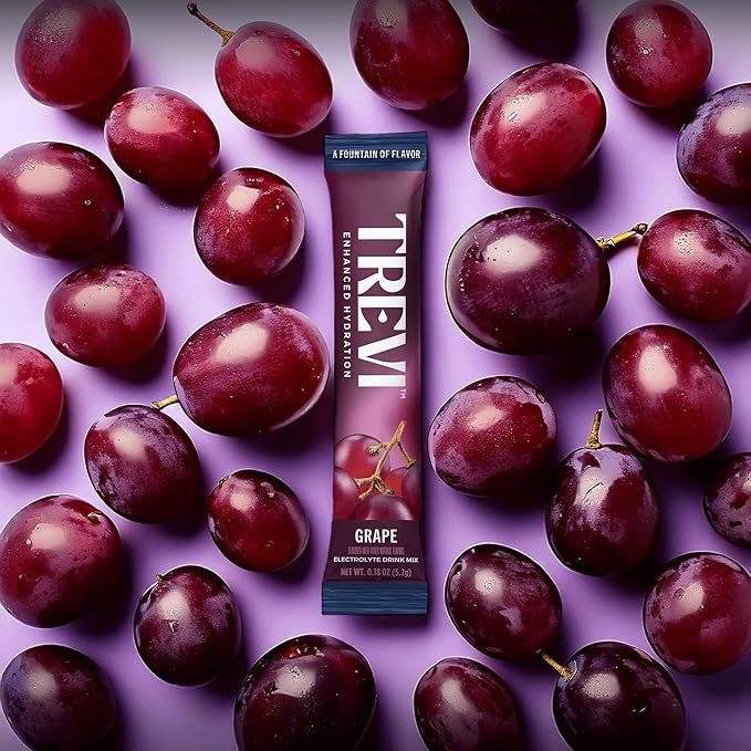 TREVI™ Sugar Free Electrolytes - Drink Mix Hydration Powder Packets - 28 Count - Grape