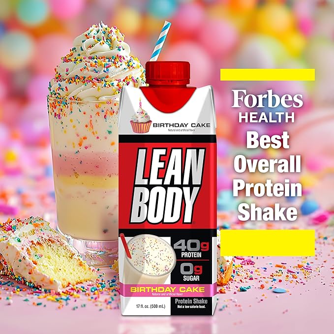 Lean Body Protein Shake - Birthday Cake (12 Drinks, 17 Fl. Oz. Each)