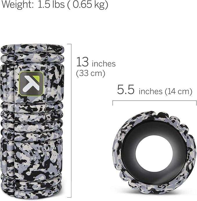 TriggerPoint Grid 1.0 Foam Roller - 13" Multi-Density Massage Roller for Deep Tissue & Muscle Recovery - Relieves Tight, Sore Muscles & Kinks, Improves Mobility & Circulation - Targets Key Body Parts