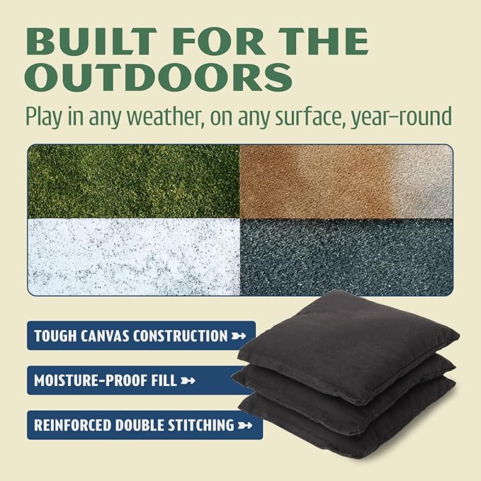 Driveway Games Bean Bag Toss Lawn Bowling Set for Adults & Kids - Indoor Outdoor Backyard Lawn Game - Includes 1 Board, 10 Magnetic Pins, 3 Bean Bags and Carrying Case