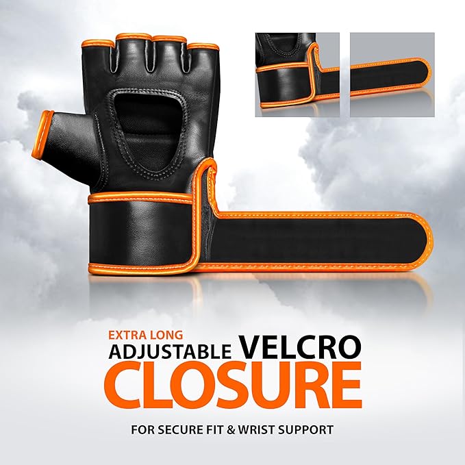 DXM SPORTS MMA Gloves for Men & Women, Martial Arts Bag Gloves, Kickboxing Gloves with Open Palms, Boxing Gloves for Punching Bag, Sparring, Muay Thai, MMA