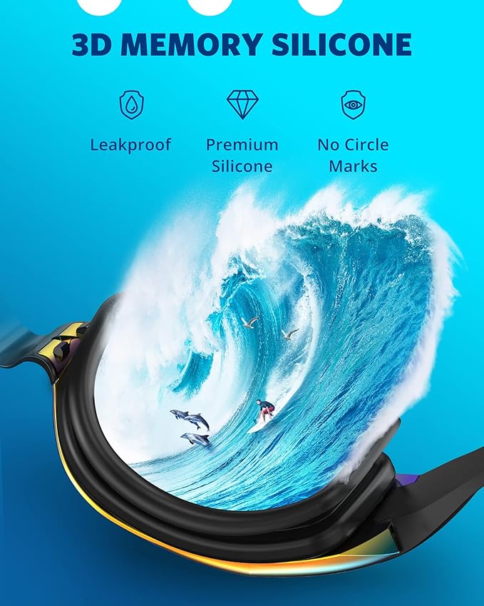 Aegend Swim Goggles, Swimming Goggles No Leaking Full Protection Adult Men Women Youth