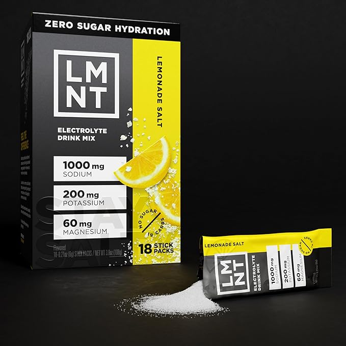 LMNT Zero Sugar Electrolytes - Lemonade | Drink Mix | 18-Count