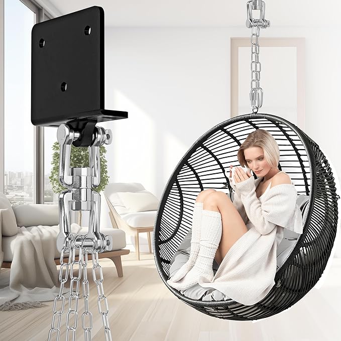 Heavy Bag Hanger for Heavy Bag Beam Mount 360° Rotation Boxing Bag Ceiling Mount I-Beam Punching Bag Hanger Beam Mount Hooks Fit Hanging Punching Bags and Swings (700 LB Capacity)