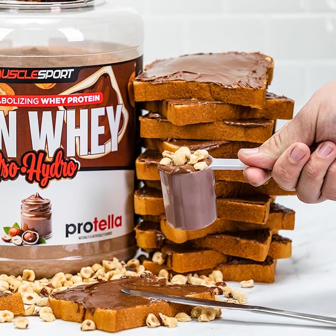 Musclesport Lean Whey Revolution™ Protein Powder - Whey Protein Isolate - Low Calorie, Low Carb, Low Fat, Incredible Flavors - 25g Protein per Scoop - 2lb Protella