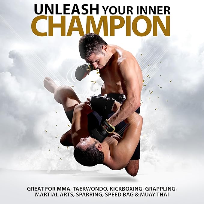 DXM SPORTS MMA Gloves for Men & Women, Martial Arts Bag Gloves, Kickboxing Gloves with Open Palms, Boxing Gloves for Punching Bag, Sparring, Muay Thai, MMA