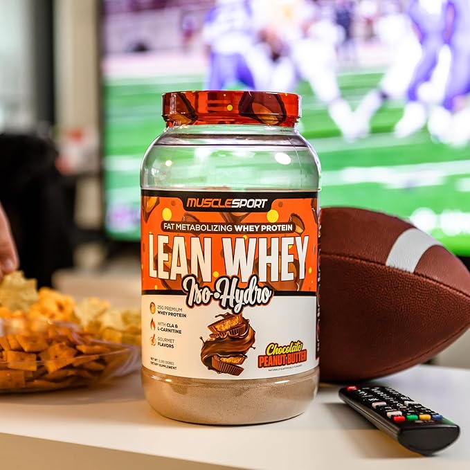 Musclesport Lean Whey Revolution™ Protein Powder - Whey Protein Isolate - Low Calorie, Low Carb, Low Fat, Incredible Flavors - 25g Protein per Scoop - 5lb Chocolate Peanut Butter