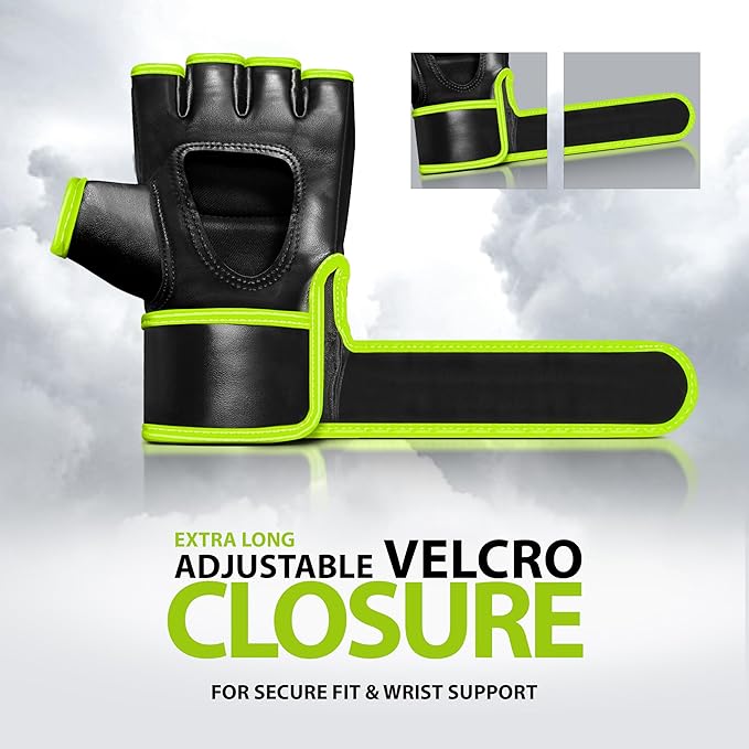 DXM SPORTS MMA Gloves for Men & Women, Martial Arts Bag Gloves, Kickboxing Gloves with Open Palms, Boxing Gloves for Punching Bag, Sparring, Muay Thai, MMA