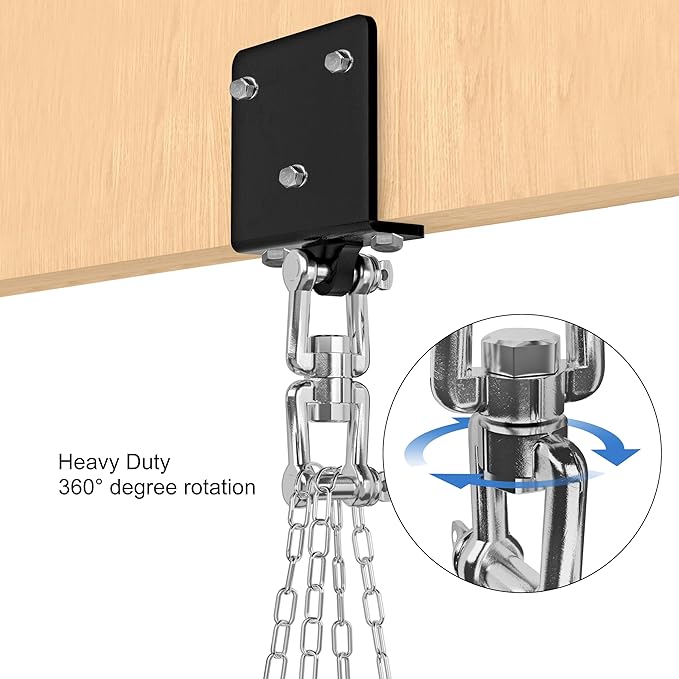 Heavy Bag Hanger for Heavy Bag Beam Mount 360° Rotation Boxing Bag Ceiling Mount I-Beam Punching Bag Hanger Beam Mount Hooks Fit Hanging Punching Bags and Swings (700 LB Capacity)